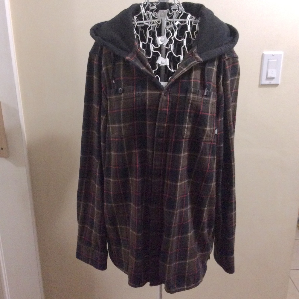 Vans plaid flannel hoodie jacket